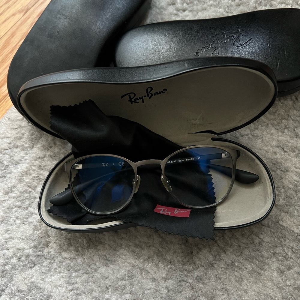 Ray-Ban Gray Frame with Blue Lenses